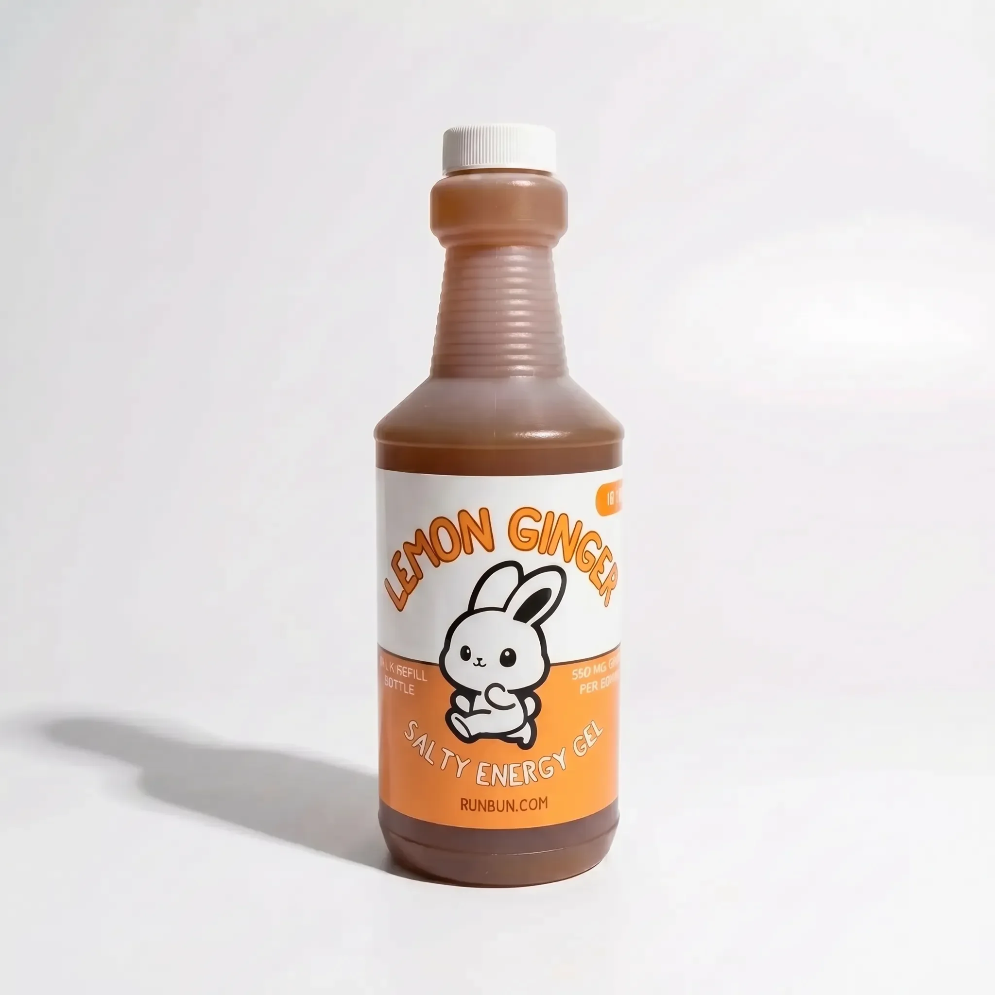 16oz Refillable Bottle - Lemon Ginger Energy Gel