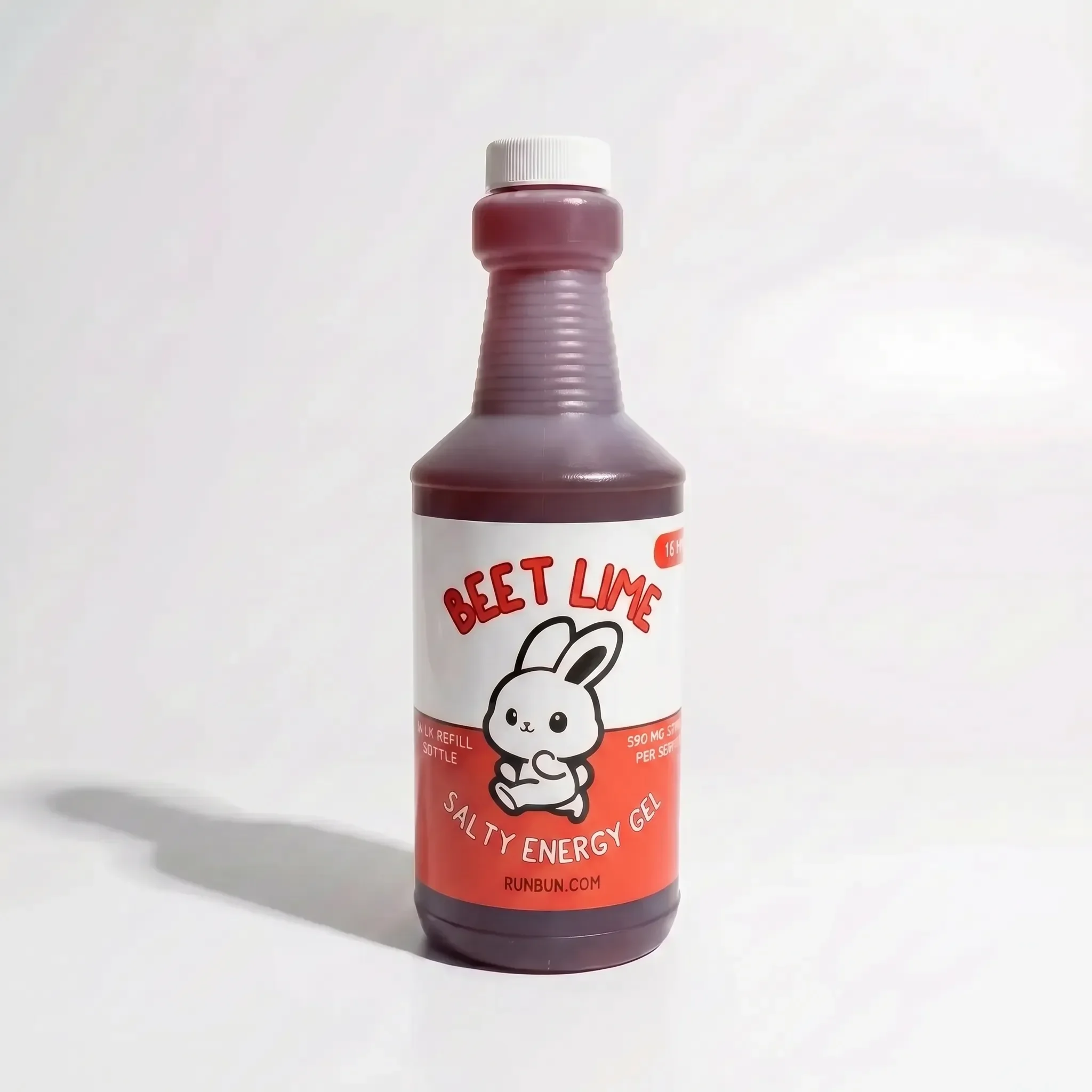 16oz Refillable Bottle - Beet Lime Energy Gel